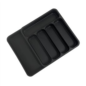 EMSMIL Range-couverts extensible - Organiseur de couverts amovible - Insert à couverts réglable en plastique - Pour cuisine