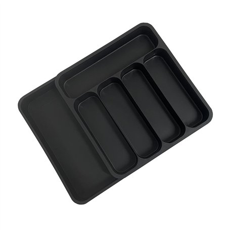 EMSMIL Range-couverts extensible - Organiseur de couverts amovible - Insert à couverts réglable en plastique - Pour cuisine