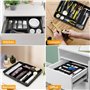 EMSMIL Range-couverts extensible - Organiseur de couverts amovible - Insert à couverts réglable en plastique - Pour cuisine, tir
