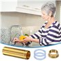 ADERTOS Kit de Réparation de Robinet, Wasserhahn Verlängerte Hohe 1 Robinet Mitigeur, Kit D'accessoires de Fixation Filetés en L
