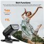 Godox XPro-S Déclencheur de Flash Transmetteur 2.4G sans Fil TTL HSS 1/8000s 32 Canaux 16 Groupes Support Flash Automatique pour