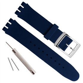 Boucle en acier inoxydable plaqué argent bracelet en caoutchouc de silicone étanche