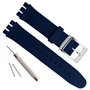 Boucle en acier inoxydable plaqué argent bracelet en caoutchouc de silicone étanche