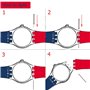 Boucle en acier inoxydable plaqué argent bracelet en caoutchouc de silicone étanche