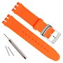 Bracelet de montre de remplacement imperméable en caoutchouc silicone (17mm