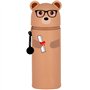 QRKPVHD Trousse Ecole 2 en 1 en Silicone Souple Kawaii - Porte-Plume