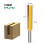 Gasea 3pcs 8mm Flush Trim Router Bits Extra Long Mèches Carbide Router Bits à Bois Fraise à Menuiserie Outil de Woodworking Cutt