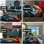 RUILBJM Tapis de Jeu, 3D Néon Vision Cool Modèle Géométrie Thème Décorer, Doux Flanelle Salon Antidérapant Tapis de Sol, Chambre