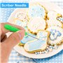 Kit de décoration de gâteaux avec 3 poches à douille réutilisables, 18 embouts de glaçage, 3 coupleurs, 3 attaches de sac, 3 gra