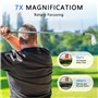 Télémètre de golf avec pente de 1 200 mètres de distance laser avec verrouillage des vibrations de mât de drapeau, grossissement