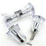 YUANQIAN 2 paires de poignées de porte de douche en acrylique transparent en forme de cône
