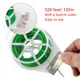 2 Rouleaux (100m par Rouleaux) Fil de Fer Jardin Vert