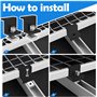 KAIYAYA Fixation Panneau Solaire,4 Pièces Support Panneau Solaire Kit Solaire kit Fixation Solaire en Z pour Photovoltaïque Camp