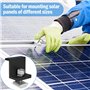 KAIYAYA Fixation Panneau Solaire,4 Pièces Support Panneau Solaire Kit Solaire kit Fixation Solaire en Z pour Photovoltaïque Camp