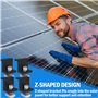 KAIYAYA Fixation Panneau Solaire,4 Pièces Support Panneau Solaire Kit Solaire kit Fixation Solaire en Z pour Photovoltaïque Camp