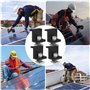 KAIYAYA Fixation Panneau Solaire,4 Pièces Support Panneau Solaire Kit Solaire kit Fixation Solaire en Z pour Photovoltaïque Camp