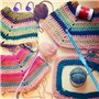 Anpro Set de Crochets en Aluminium Tricot Outils 100 PCS Accessoires à Tricoter avec Trousse En Cuir Rose