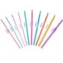 Anpro Set de Crochets en Aluminium Tricot Outils 100 PCS Accessoires à Tricoter avec Trousse En Cuir Rose