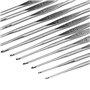 Anpro Set de Crochets en Aluminium Tricot Outils 100 PCS Accessoires à Tricoter avec Trousse En Cuir Rose
