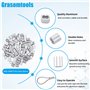 Outil à sertir, outil de sertissage de câble métallique, jusqu'à 2,2 mm avec 100 embouts en aluminium à double barillet