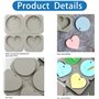 Lot de 3 moules en résine avec trous de suspension, moules à cire florale réutilisables de différentes formes en silicone pour b
