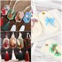 Lot de 3 moules en résine avec trous de suspension, moules à cire florale réutilisables de différentes formes en silicone pour b