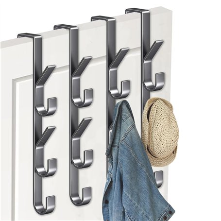 YTSMFL Lot de 4 crochets de porte verticaux robustes pour accrocher manteaux