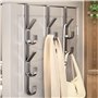 vêtements et sacs dans la chambre à coucher (gris)