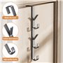 YTSMFL Lot de 4 crochets de porte verticaux robustes pour accrocher manteaux, vêtements et sacs dans la chambre à coucher (gris)