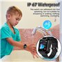 Olivfant Montre Connectée pour Enfant, étanche, avec Tracker, écran Tactile HD, Jeux, Réveil SOS, Caméra, Montre-Bracelet Numéri