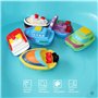 Jouets Bain Bebe(6PCS),Jouets pour Le Bain-Bateau,Jouets flottants de Bain Doux, Jouets d'eau d'apprentissage de Bathtub et Joue