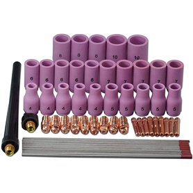 RIVERWELD Corps de Collet Buses en Alumine Coupes en Céramique pour Soudage TIG 13N série Électrode de tungstène pour soudage 2%