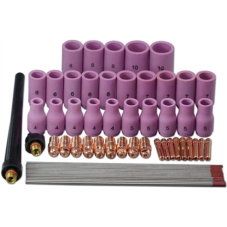 RIVERWELD Corps de Collet Buses en Alumine Coupes en Céramique pour Soudage TIG 13N série Électrode de tungstène pour soudage 2%