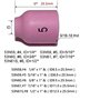 RIVERWELD Corps de Collet Diffuseur Gaz Compact 17GL116 10N23S Coupelles-Buses en Quartz Transparent #10 Électrode tungstène 2% 