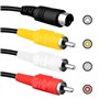 OSTENT Câble Vidéo HD Vidéo Composite S-Vidéo RCA AV Compatible pour Nintendo 64 N64 SNES SFC NGC