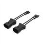 sourcing map 2 Klaxon Auto Plastique Faisceau Adaptateur connecteur Prise Haut-Parleur