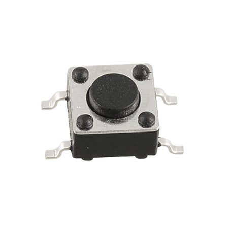 sourcing map 10Pcs Momentané Tact Tactile Poussoir Bouton Interrupteur En surface Monté Appareils PCB 4 Pin 6 x 6mm x 4.3mm