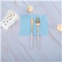 CEILIWEN Lot de 100 serviettes de table en papier de qualité supérieure - Bleu layette - 33 x 33 cm - Élégantes couleurs unies -
