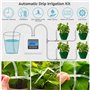 Système d'arrosage DIY - Kit d'arrosage automatique pour les vacances avec tuyau de 10 mètres pour plate-bandes, terrasse, jardi