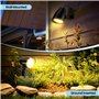 LINKE Spot LED Extérieur Jardin avec Piquet 20W, 2 Pack 1880LM Blanc Chaud 2700K, Aluminium Solde, Étanche IP66, Éclairage Extér