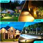 LINKE Spot LED Extérieur Jardin avec Piquet 20W, 2 Pack 1880LM Blanc Chaud 2700K, Aluminium Solde, Étanche IP66, Éclairage Extér