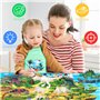 Dinosaure Jouet Kit de Peinture, Dinosaure Jouet Garcon Kit Peinture avec 12 Figurines Dino et 2 Voitures Jouet Dinosaure, Activ