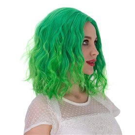Ce & ci Femmes Costume Perruque de longueur moyenne cheveux bouclé ondulé Motif fête de cosplay perruque synthétique BOB résista