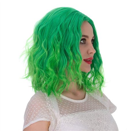 Ce & ci Femmes Costume Perruque de longueur moyenne cheveux bouclé ondulé Motif fête de cosplay perruque synthétique BOB résista