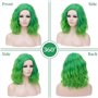 Ce & ci Femmes Costume Perruque de longueur moyenne cheveux bouclé ondulé Motif fête de cosplay perruque synthétique BOB résista