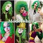 Ce & ci Femmes Costume Perruque de longueur moyenne cheveux bouclé ondulé Motif fête de cosplay perruque synthétique BOB résista