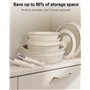 19 Pièces Poele Ceramique et Batterie de Cuisine Induction, Set de Casseroles Tout Feux, Sans PFOA et PTFE, Poêles Antiadhésives