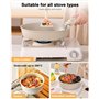19 Pièces Poele Ceramique et Batterie de Cuisine Induction, Set de Casseroles Tout Feux, Sans PFOA et PTFE, Poêles Antiadhésives