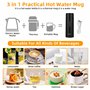 500ML Mini Bouilloire portable Electrique de Voyage, 4 Temperatures Bouilloire Electrique, Acier inoxydable 304 avec Brosses et 
