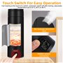 500ML Mini Bouilloire portable Electrique de Voyage, 4 Temperatures Bouilloire Electrique, Acier inoxydable 304 avec Brosses et 